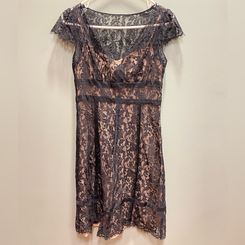 Ann Taylor Loft Elegant Black Lace Dress